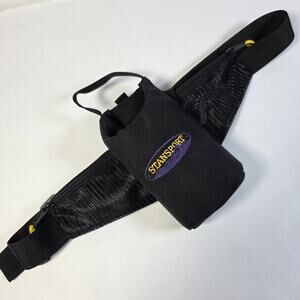 Stansport 90s Hiking Hydration Waist Pack Fanny Pack Water Bottle Holder Black